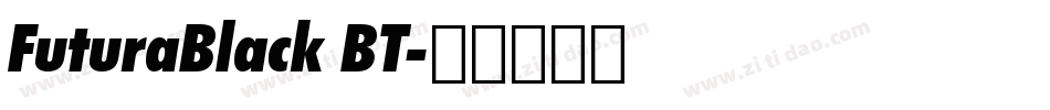 FuturaBlack BT字体转换